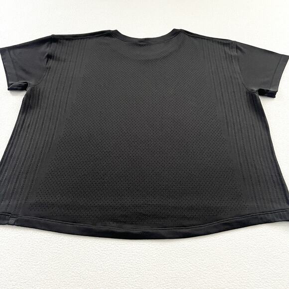 Lululemon Women Black First Release Train to Be Short Sleeve Crop Relaxed Top 10 - Picture 6 of 6
